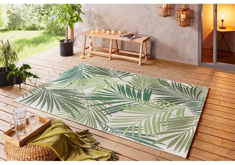 Зелен/бежов външен килим 160x230 cm Vai – NORTHRUGS