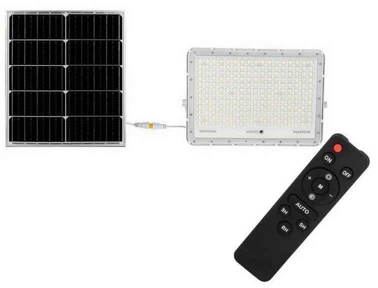 LED Екстериорен соларен прожектор LED/30W/3,2V 6400K бял + д.у.