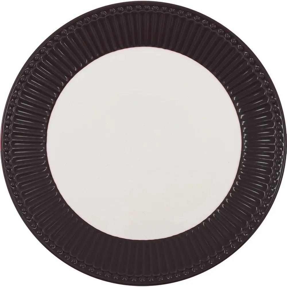 Бяло-сива керамична чиния, ø 23 cm Alice - Green Gate