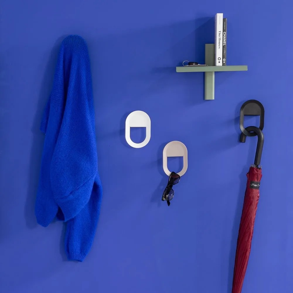 Бяла стенна стоманена кука Coucou – Spinder Design