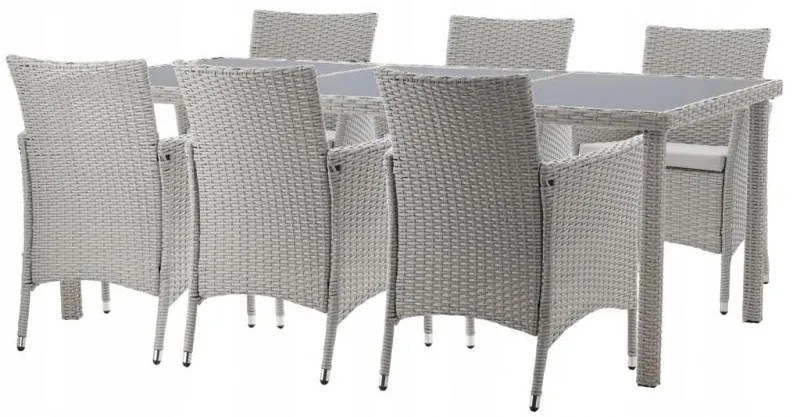 Комплект градински мебели в сив цвят GARDENLINE