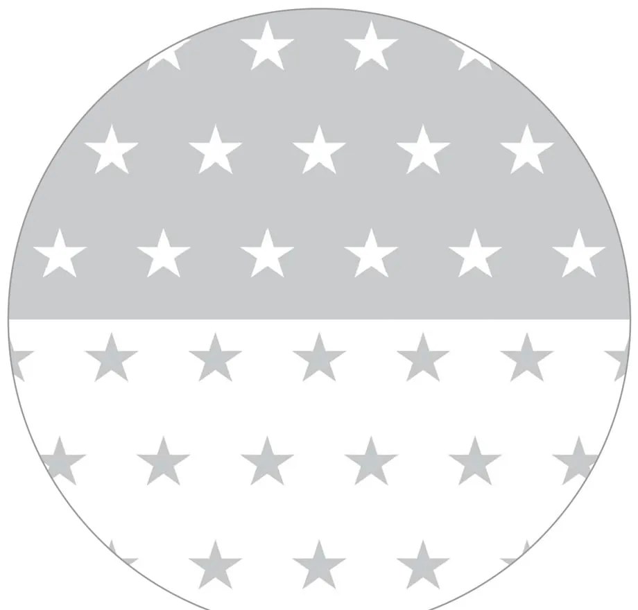 Бял/сив калъф за матрак за детско легло със смес от памук 96 cm Little Stars – Roba