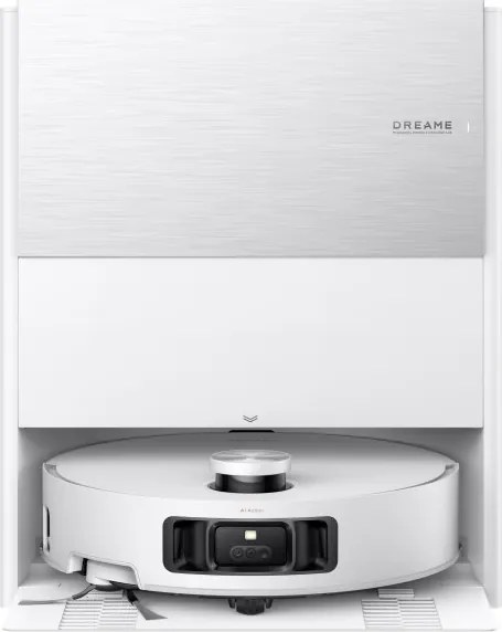 Прахосмукачка робот Dreame Aqua10 Roller RLH31CE-WH, 30000 Pa, 3.5/4 л, AI камери, LED осветление, Гласово управление, Измиване с гореща вода, Бял