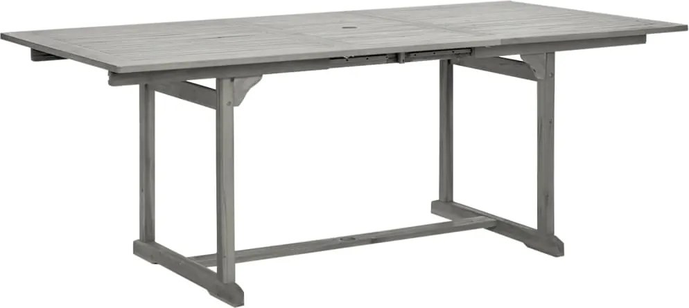 316571 vidaXL Градинска трапезна маса, (150-200)x100x75 cм, акация масив