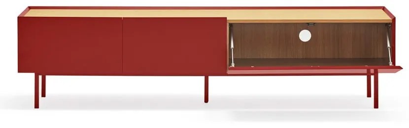 Червена маса за телевизор от декор от дъб 180x45 cm Arista – Teulat