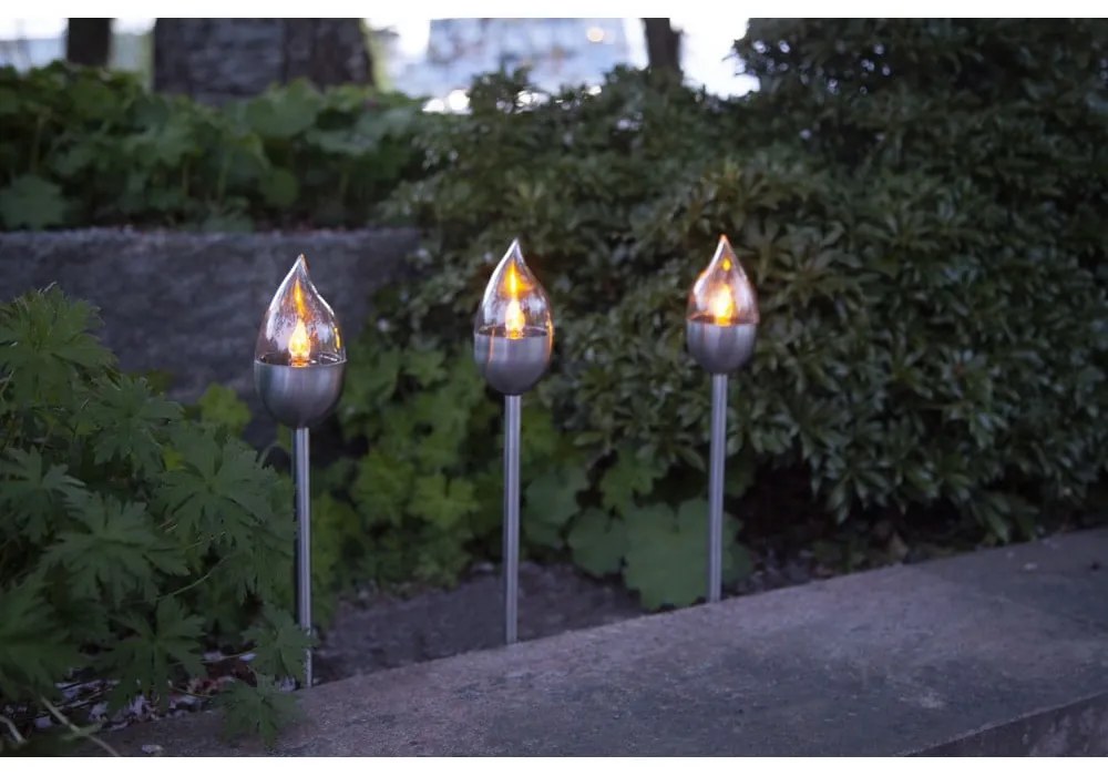 Комплект от 3 външни LED светлинни декорации, височина 40 см Olympus - Star Trading
