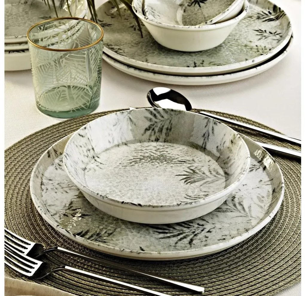 Сервиз за хранене 18 части сив/порцелан
