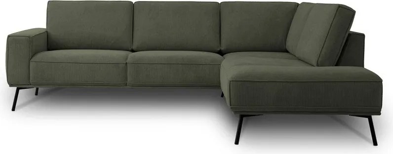 Тъмнозелен шенилов ъглов диван (десен ъгъл/L форма) Amsterdam – Scandic