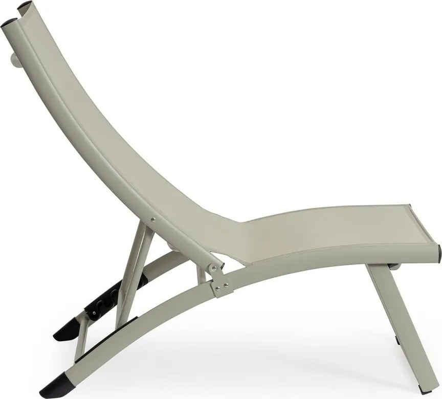 Кафяво-сив градински шезлонг метален Taylor – Bizzotto