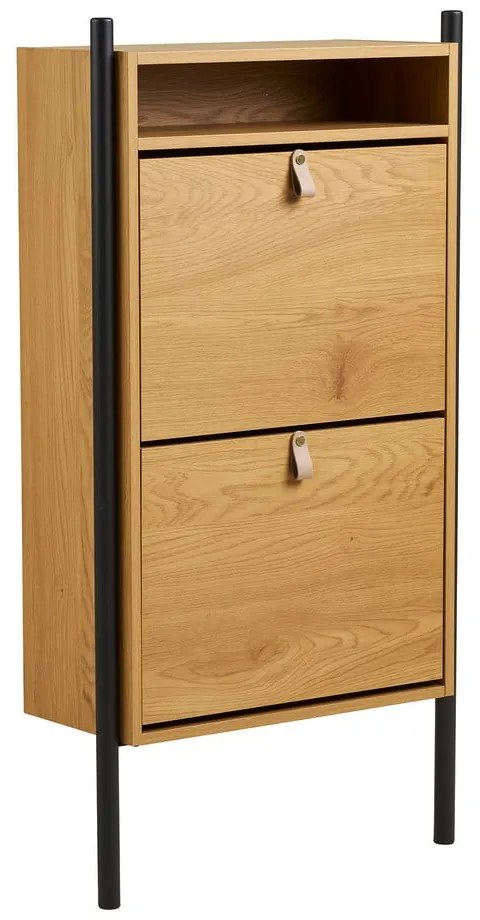 Накланяща се стойка за обувки от декор от дъб в естествен цвят 62x118x26 cm Barco – House Nordic