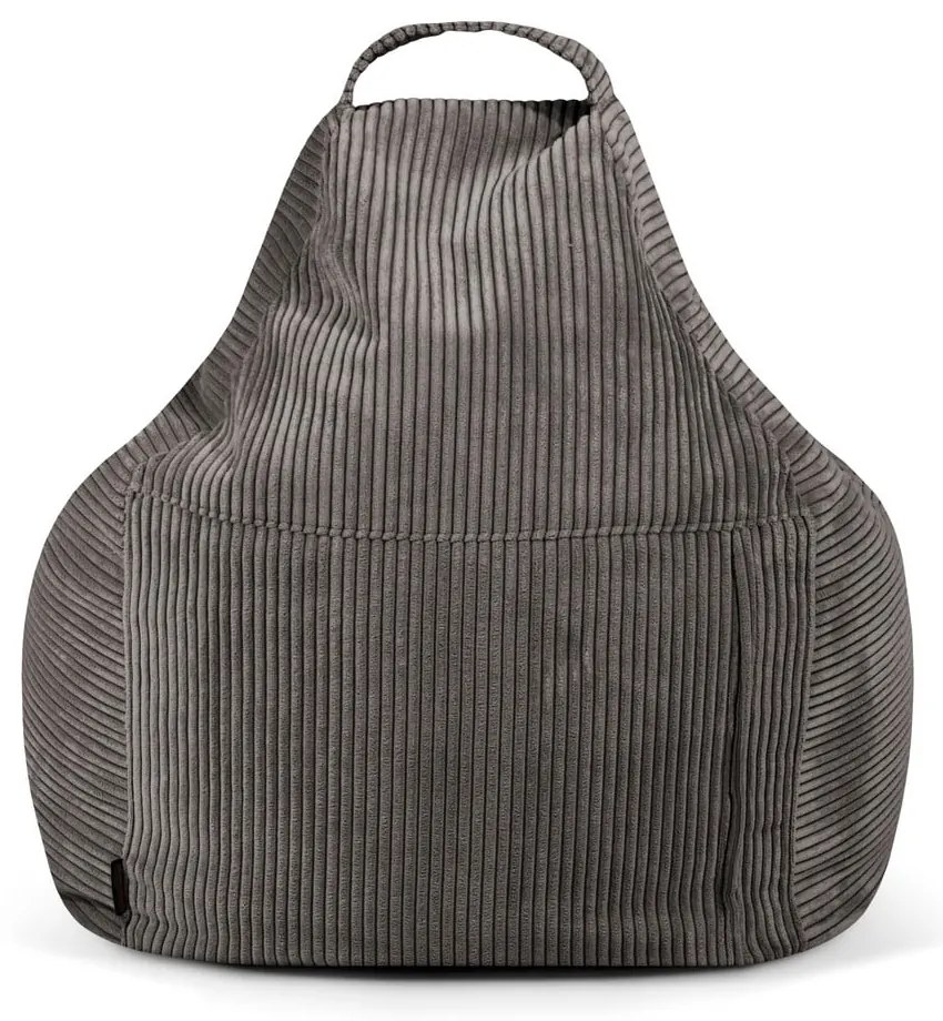 Светлосив пуф от рипсено кадифе Play Amuse – SLOWDOWN