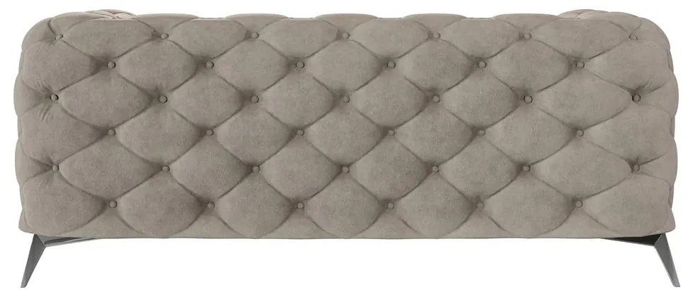 Сиво-бежов кадифен диван 185 cm Chelsea – Ropez