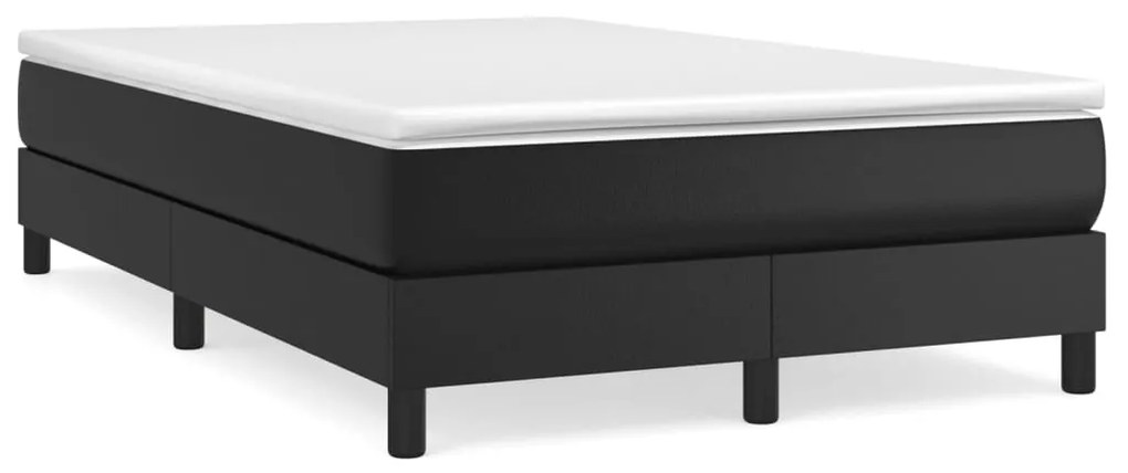 3120688 vidaXL Рамка за легло с пружини, черна, 120x200 см, изкуствена кожа