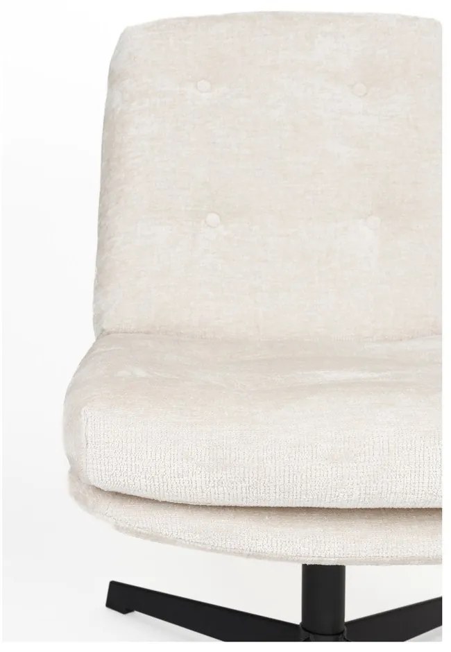 Кремаво въртящо се кресло Kai – White Label