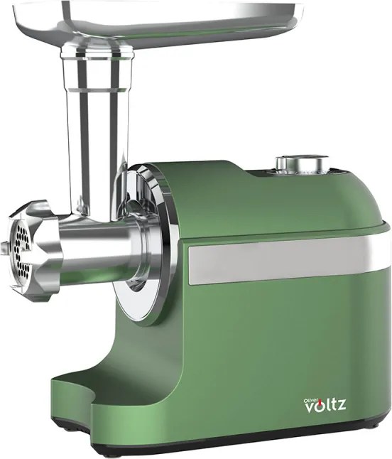Месомелачка с приставка за домати Oliver Voltz OV51991F, 600/1800W, Аксесоар за колбаси, Зелен