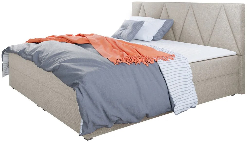 Тапицирано легло Fado III с матрак и подложка-140 x 200-Beige