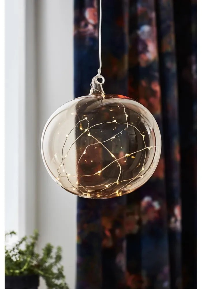 Оранжева висяща коледна светлинна украса ø 18 cm Lina – Markslöjd