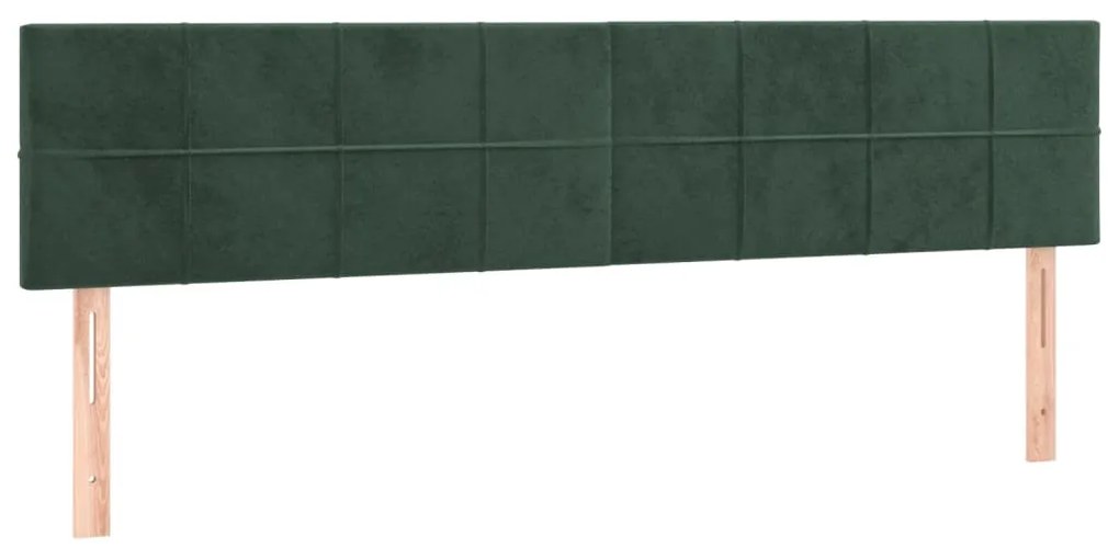 346071 vidaXL Горни табли за легло, 2 бр, тъмнозелени, 80x5x78/88 см кадифе