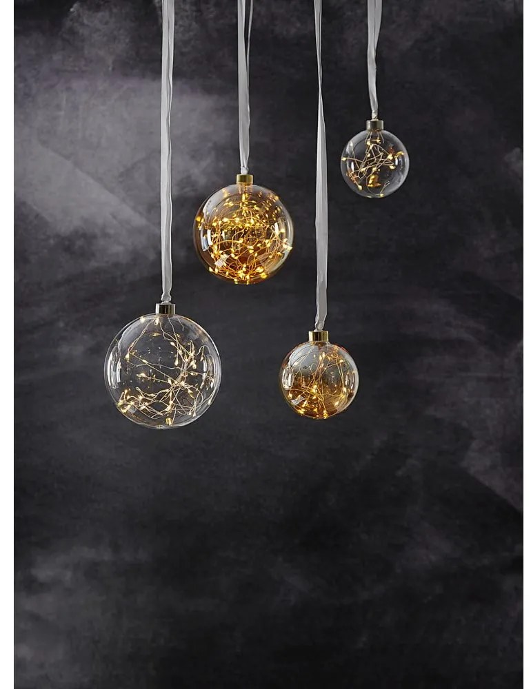 Бяла коледна светлинна украса ø 15 cm Glow – Star Trading