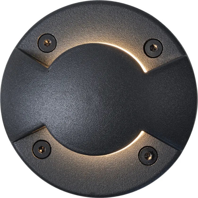 Комплект от 6 модерни наземни прожектора черни GU10 50mm 2-светлинен ефект IP65 - Cellar