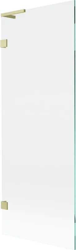 Mexen Lunar L параван за вана с едно крило 70 x 150 см, прозрачен, златист мат - 897L-070-000-55-00