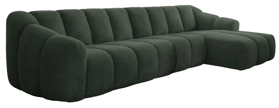 Тъмнозелен ъглов диван (десен ъгъл) Shell – Miuform
