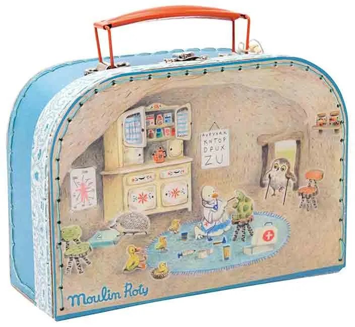 Moulin Roty - Играчка в куфар Лекарски комплект 20х14 см 632402G