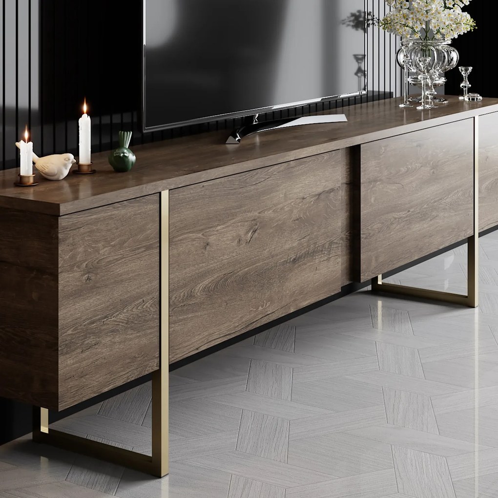 ТВ шкаф Luxe, цвят Орех Златен