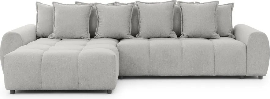 Светлосив ъглов диван (ляв ъгъл) Albane – Ropez