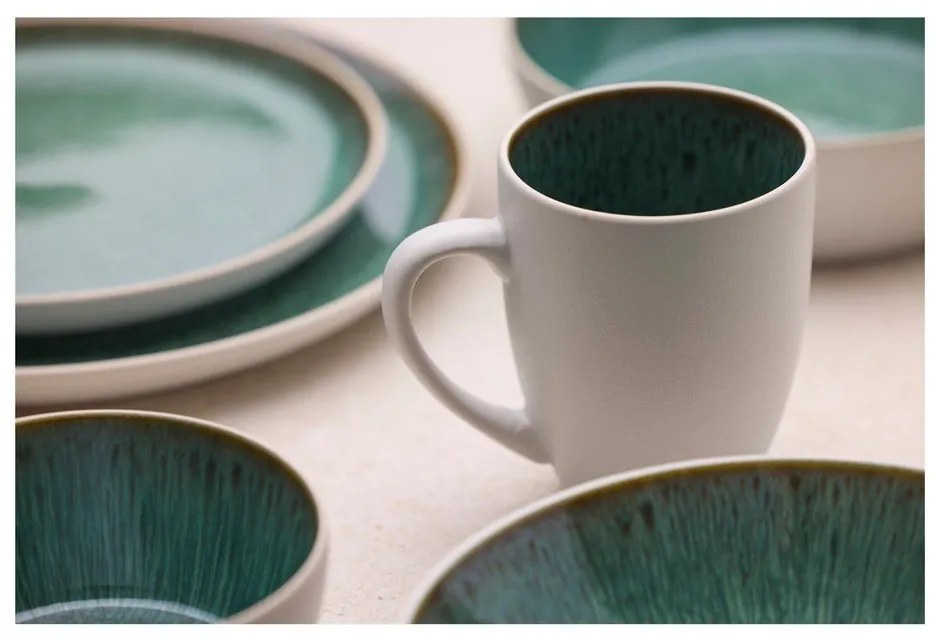 Бяла/зелена керамична чаша 300 ml Gastro White/Green – Bitz