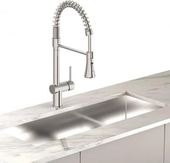 Стоящ смесител за кухня, Inter Ceramic, ICF 7561017C NEW, с изтеглящ се душ с две функции
