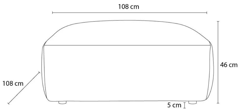 Тъмносиня табуретка от рипсено кадифе Lucien – Bobochic Paris