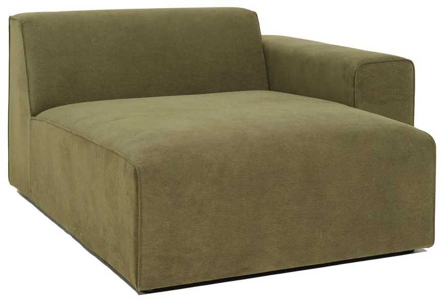 Модул за диван от зелен велур (десен ъгъл) Sting - Scandic