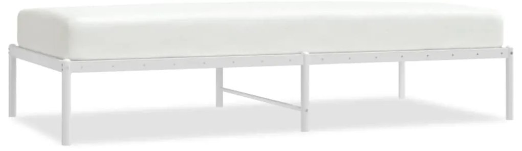 350905 vidaXL Метална рамка за легло, бяла, 90x190 см