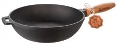 Чугунен тиган с дървена дръжка ф24xh6cm (T304) - Maysternya