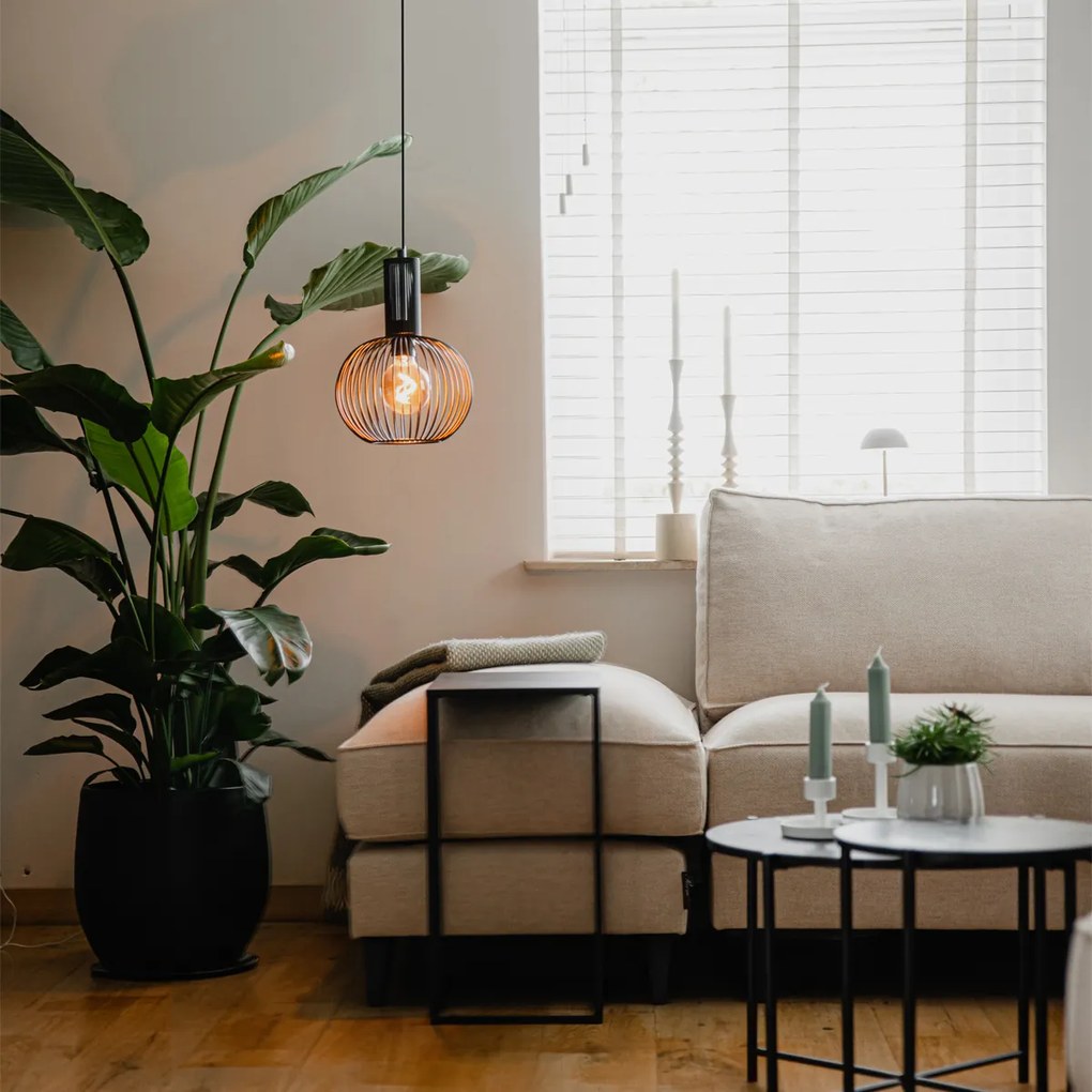 Дизайнерски висящ аплик черен - Wire Whisk