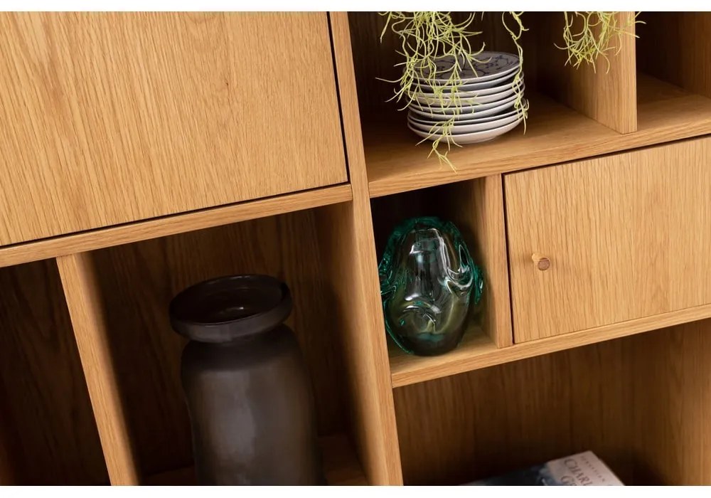 Библиотека от дъб в естествен цвят 90x180 cm Rangoon – Actona