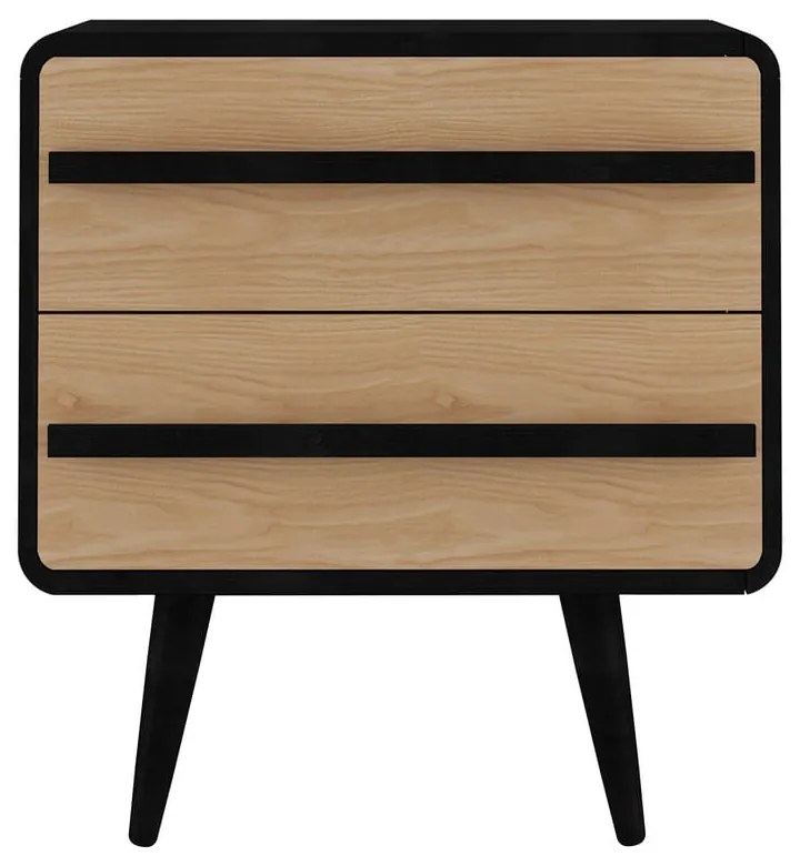 Нощно шкафче в черен и естествен цвят Chantal - Støraa