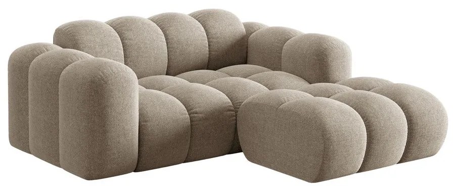 Светлокафяв шенилов ъглов диван (десен ъгъл) Treno – Cosmopolitan Design