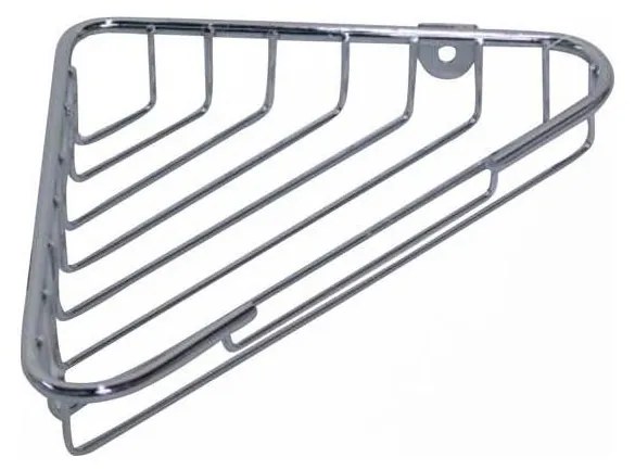 Ъглова полица за душ 14x21,5 см, хром с блясък