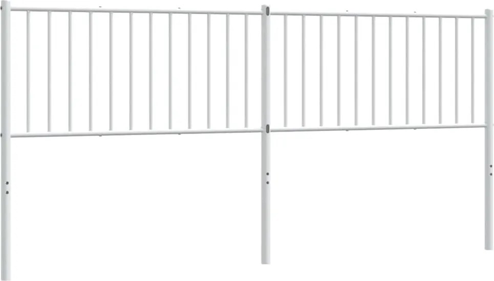 350968 vidaXL Метална резервна табла за легло, бяла, 193 см