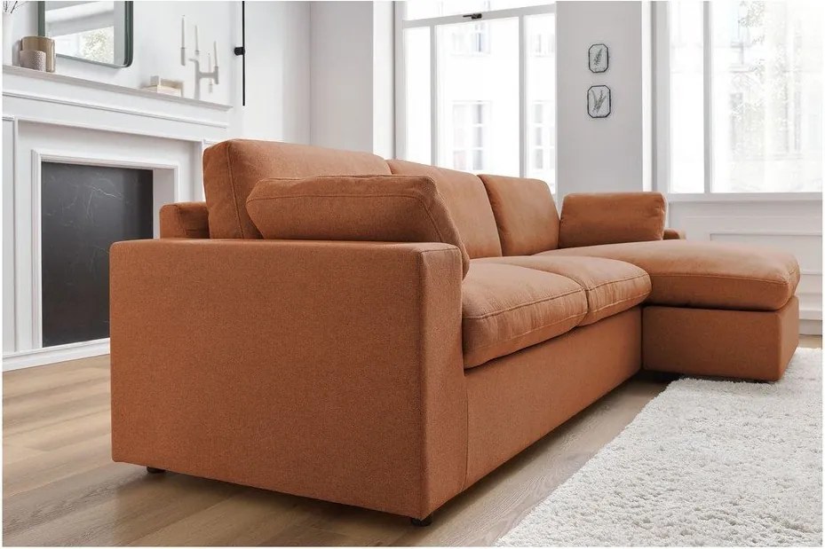 Оранжев ъглов диван Belair – Bobochic Paris