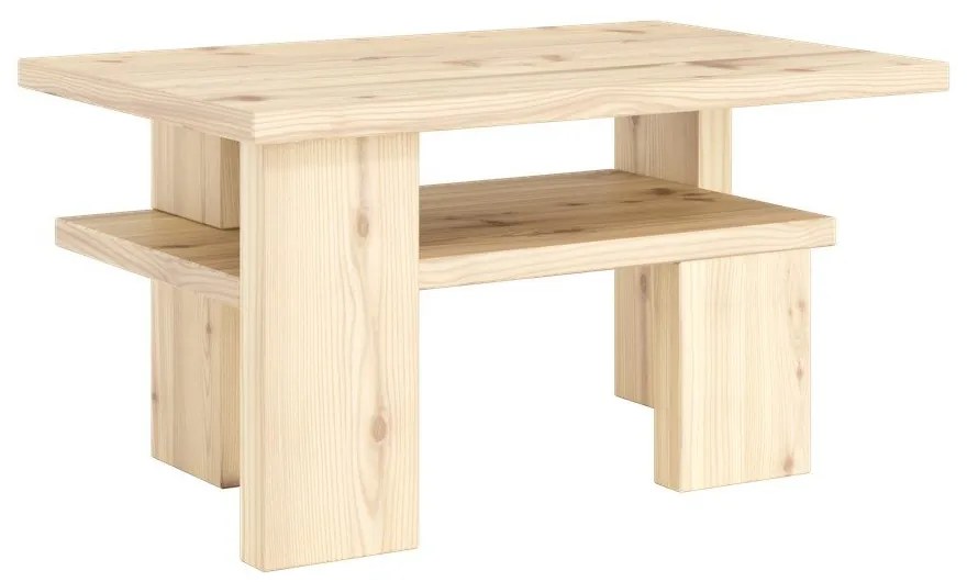 Масичка за кафе от масивен бор в естествен цвят 45x68 cm Japan – Karup Design