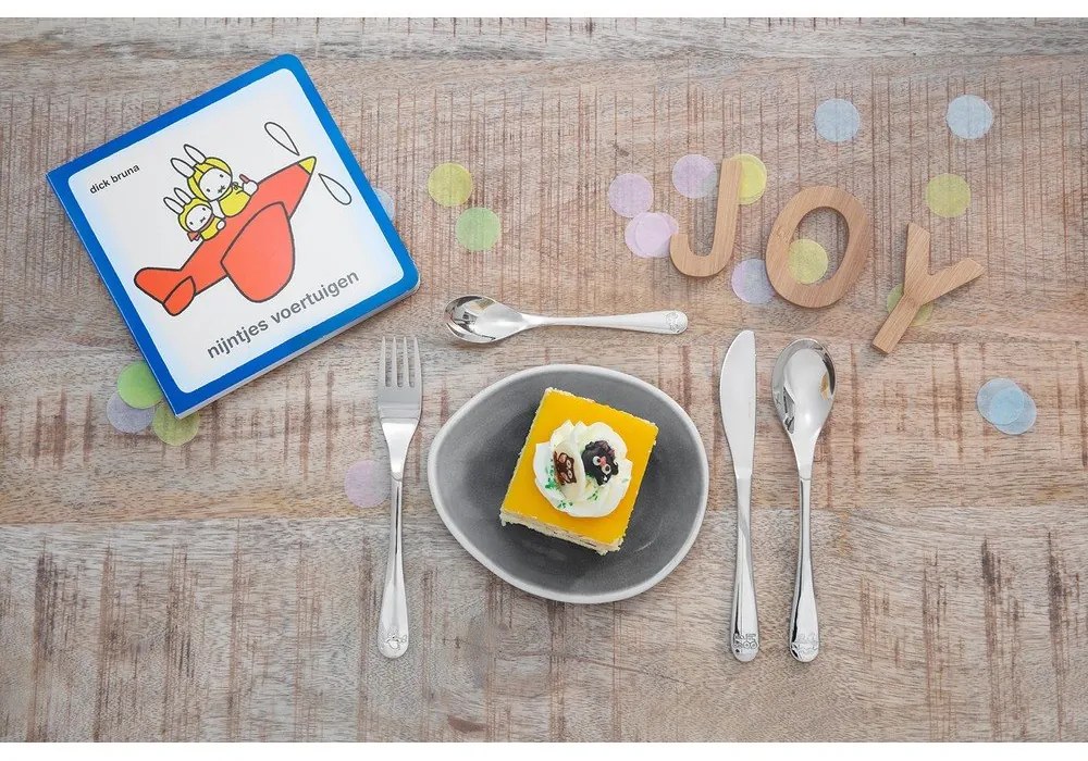Детски прибори за хранене от неръждаема стомана в сребристо 4 бр Miffy – Zilverstad