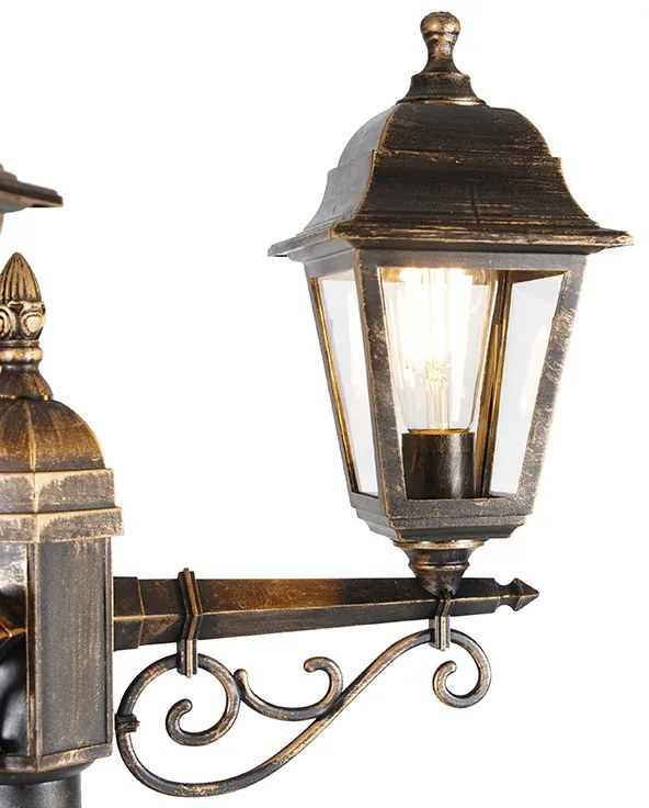 Смарт фенер антично злато 3 светлини IP44 вкл. Wifi ST64 - Capital