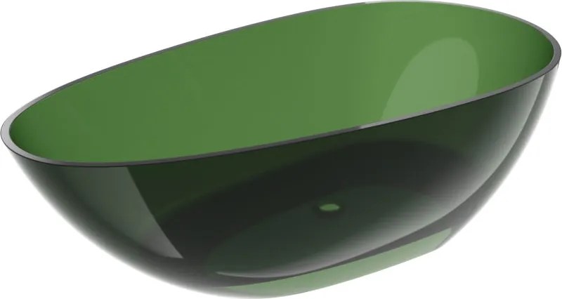 Mexen Glass Forest свободностояща прозрачна вана 170 x 85 см, хромиран бутон - 58061708502