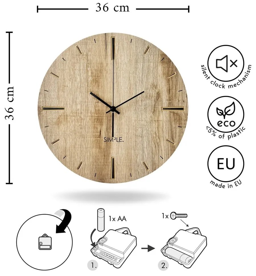 Стенен часовник ø 36 cm Adam – Styler