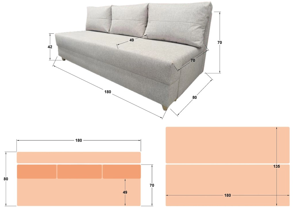Разтегателно канапе Арано