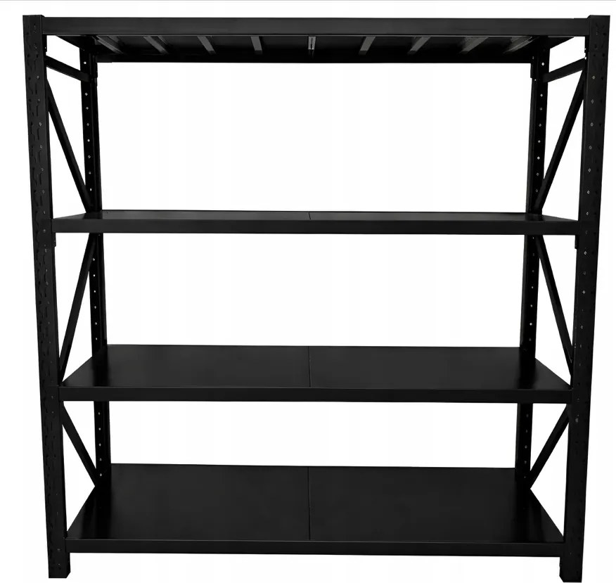 Метален стелаж за склад, гараж и работилница - 800 кг, 4 рафта