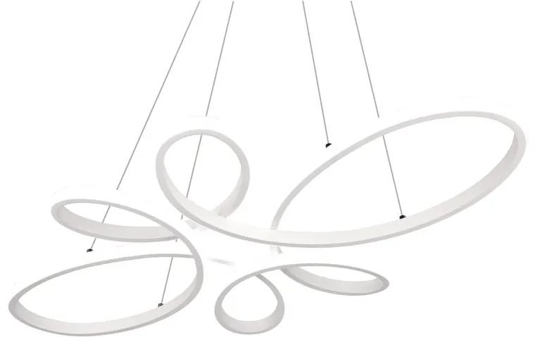 Бяло LED висящо осветително тяло Fly - Trio
